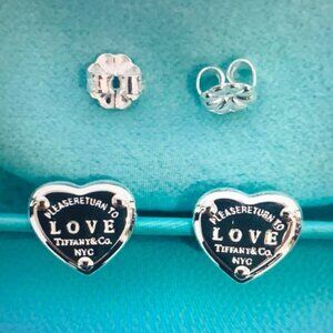 Tiffany & Co. Silver Heart Earrings